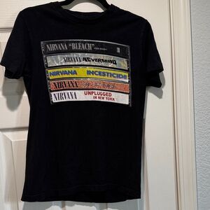 Vintage Black Nirvana Album Cassette Graphic T-Shirt